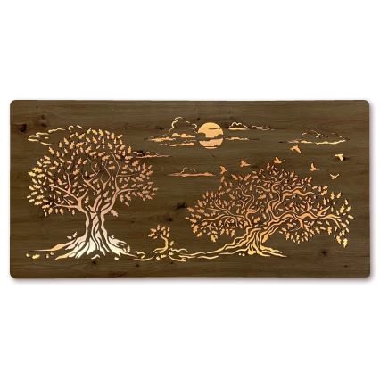 Li-Go 5307/DUB2 - LED regulējama sienas dekorācija LED/24W/230V 120x60 cm ozols/Trīs ozoli