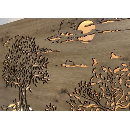 Li-Go 5307/DUB2 - LED regulējama sienas dekorācija LED/24W/230V 120x60 cm ozols/Trīs ozoli