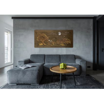 Li-Go 5478/DUB2 - Dimējama LED sienas dekorācija LED/24W/230V 130x60 cm ozols/Četri ozoli un mēness