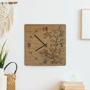 Li-Go 5499/DUB2 - Sienas pulkstenis 1x AA, 40x40 cm, ozols