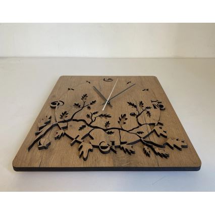 Li-Go 5499/DUB2 - Sienas pulkstenis 1x AA, 40x40 cm, ozols