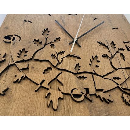 Li-Go 5499/DUB2 - Sienas pulkstenis 1x AA, 40x40 cm, ozols