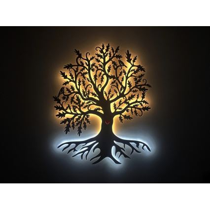 Li-Go 5729/DUB2 - LED sienas dekors ar kustības sensoru LED/10W/5V 90x110 cm ozols