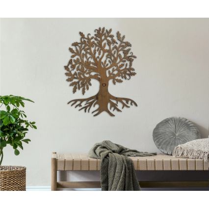 Li-Go 5732/DUB/S2 - LED sienas dekors ar regulējamu spilgtumu LED/10W/5V 20000 mAh 68x80 cm ozols