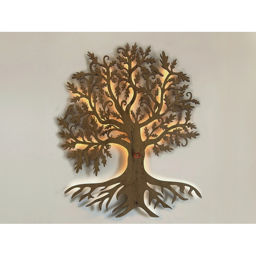 Li-Go 5739/DUB2 - regulējama LED sienas dekorācija, LED/10W/230V, 68x80 cm, ozols