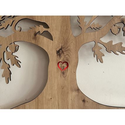 Li-Go 5739/DUB2 - regulējama LED sienas dekorācija, LED/10W/230V, 68x80 cm, ozols