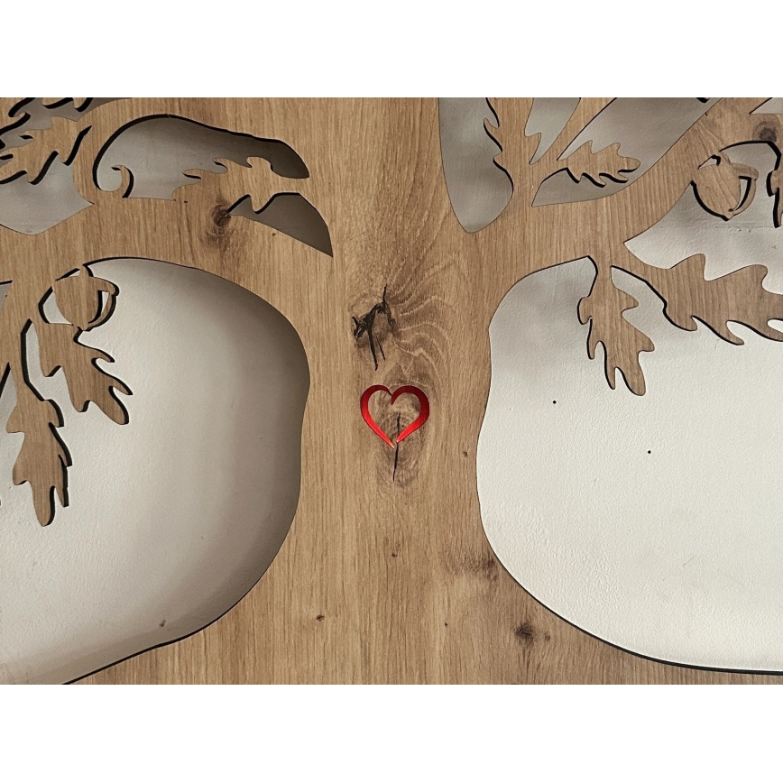 Li-Go 5739/DUB2 - regulējama LED sienas dekorācija, LED/10W/230V, 68x80 cm, ozols