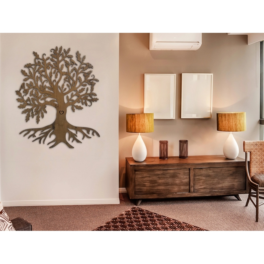 Li-Go 5742/DUB2 - LED sienas dekors ar regulējamu spilgtumu LED/10W/230V 90x110 cm ozolkoka