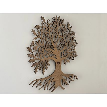 Li-Go 5742/DUB2 - LED sienas dekors ar regulējamu spilgtumu LED/10W/230V 90x110 cm ozolkoka