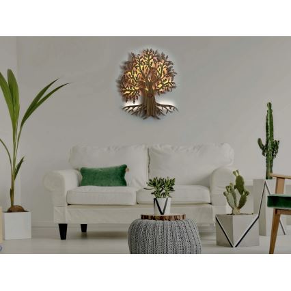 Li-Go 5747/DUB2 - regulējama LED sienas dekorācija LED/10W/230V 45x55 cm ozols