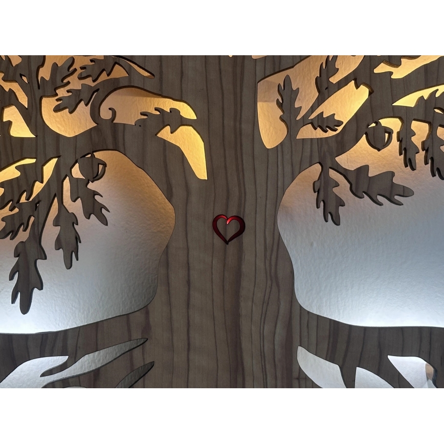 Li-Go 5747/DUB2 - regulējama LED sienas dekorācija LED/10W/230V 45x55 cm ozols