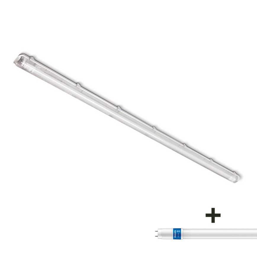 Lielas slodzes dienasgaismas lampa 1xG13/230V IP65 + LED Dienasgaismas spuldze ar sensoru Philips MASTER T8 G13/24W