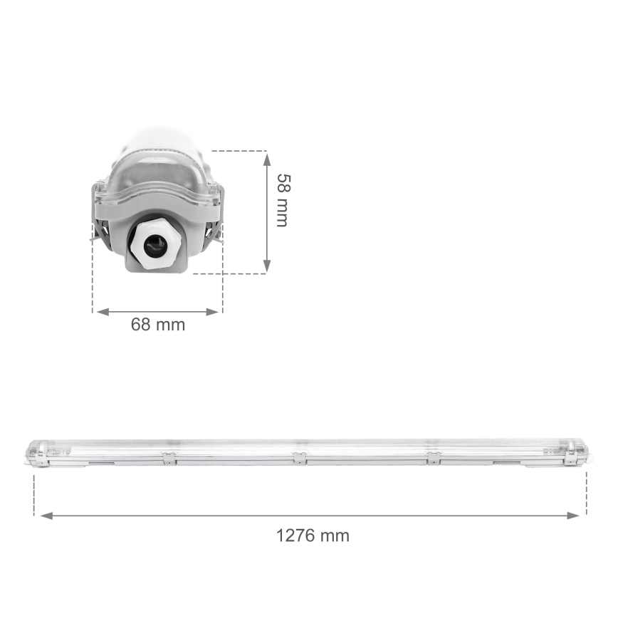 Lielas slodzes dienasgaismas lampa LIMEA T8 1xG13/20W/230V IP65 120cm