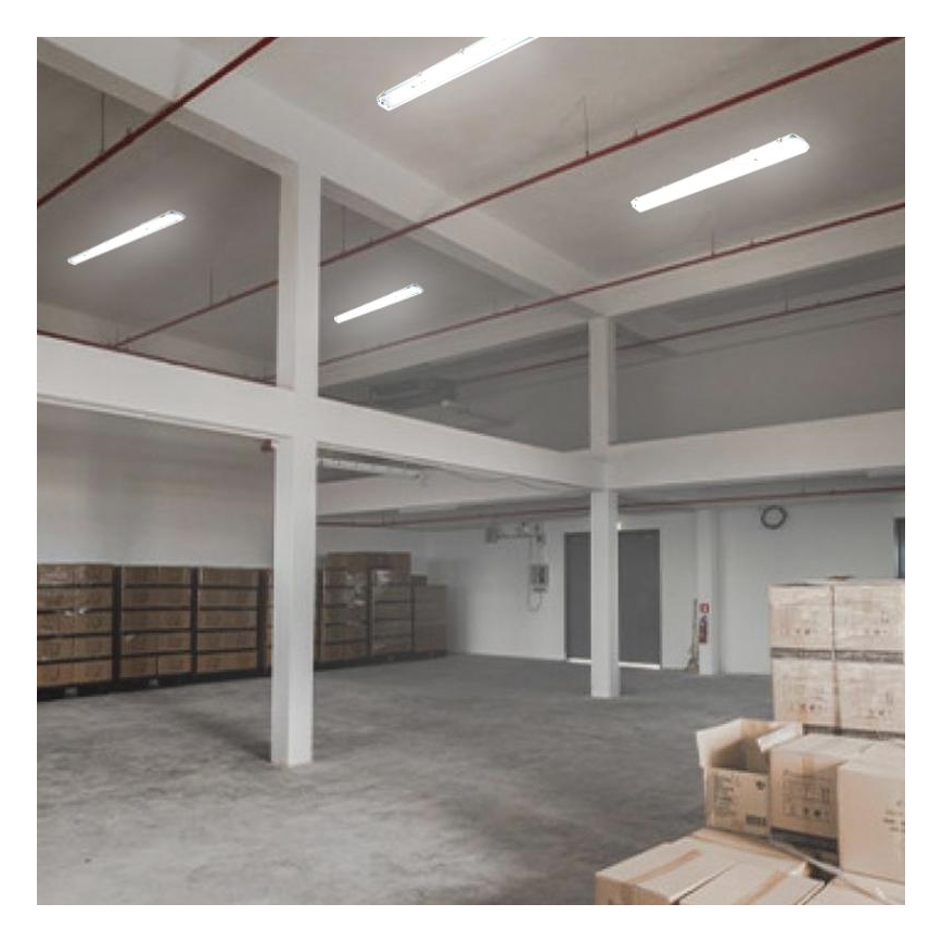 Lielas slodzes dienasgaismas lampa T8 2xG13/18W/230V IP65 126 cm