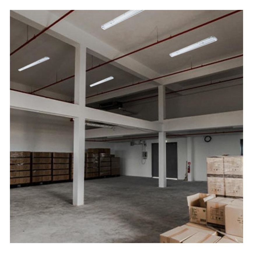 Lielas slodzes dienasgaismas lampa T8 2xG13/18W/230V IP65 126 cm