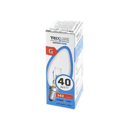 Lielas slodzes spuldze C35 E14/40W/230V 2700K