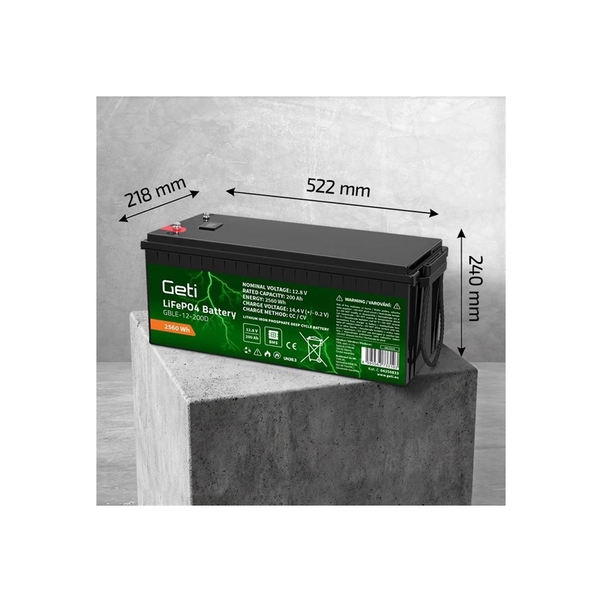 LiFePO4 akumulators 12,8V/200Ah