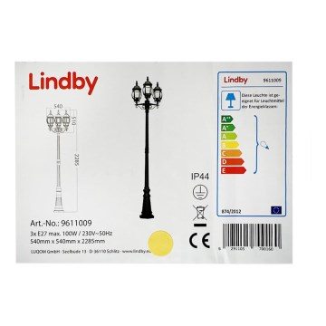 Lindby - Āra lampa 3xE27/100W/230V IP44