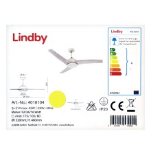 Lindby - Griestu ventilators EMANUEL 2xE14/42W/230V + tālvadības pults