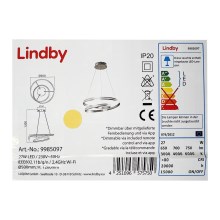 Lindby - LED Aptumšojama lustra ar auklu SMART VERIO LED/27W/230V 3000/4000/6000K + TP