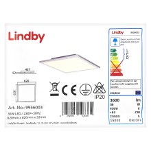 Lindby - LED Griestu lampa LIVEL LED/36W/230V