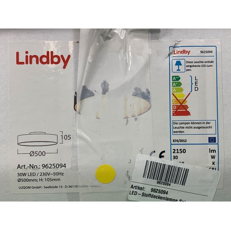 Lindby - LED Griestu lampa SAIRA LED/30W/230V
