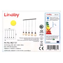 Lindby - LED Lustra ar auklu BADO 5xLED/5W/230V