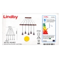 Lindby - LED Lustra ar auklu MITIS 5xGU10/5W/230V priede/betons
