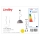 Lindby - LED RGBW Aptumšojuma lustra ar auklu CAROLLE 1xE27/10W/230V Wi-Fi Tuya