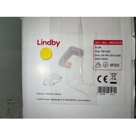 Lindby - LED Sienas lampa JULIKA 1xG9/5W/230V