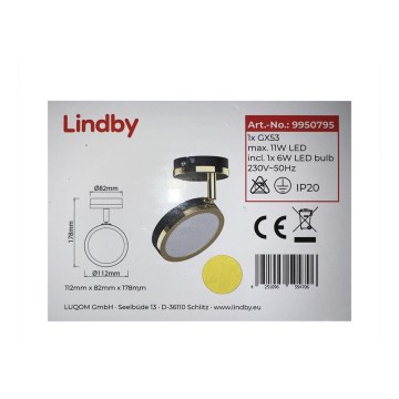 Lindby - LED Starmetis 1xGX53/6W/230V
