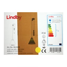 Lindby - Lustra ar auklu ALECKS 1xE27/60W/230V