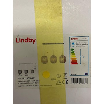 Lindby - Lustra ar auklu MARLY 3xE27/40W/230V
