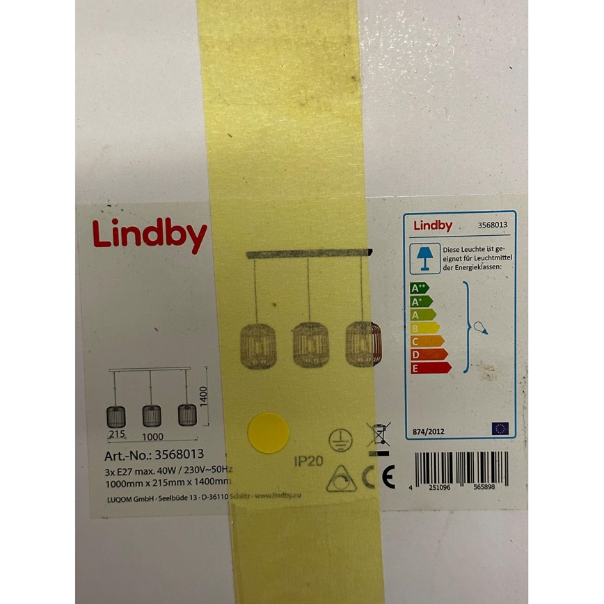 Lindby - Lustra ar auklu MARLY 3xE27/40W/230V