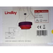 Lindby - Lustra ar auklu MELIA 3xE27/60W/230V