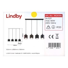 Lindby - Lustra ar auklu TALLINN 4xE27/60W/230V