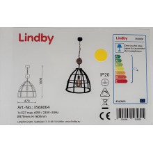 Lindby - Lustra ar ķēdi MAXIMILIA 1xE27/60W/230V