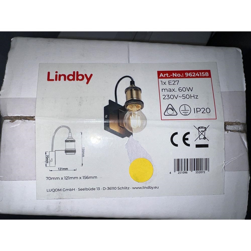 Lindby - Sienas lampa AURELLA 1xE27/60W/230V