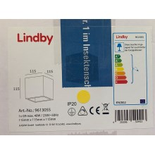 Lindby - Sienas lampa JAYEDN 1xG9/40W/230V ģipsis