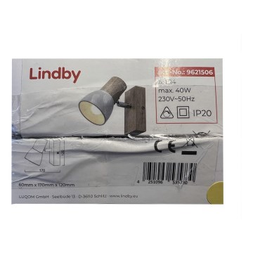 Lindby - Sienas starmetis THORIN 1xE14/40W/230V
