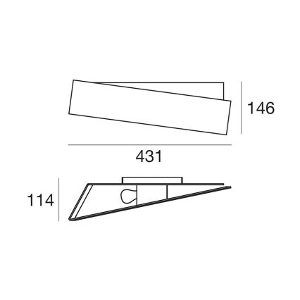 Linea Light 6986 - Sienas gaismeklis ZIG ZAG 1xE27/57W/230V