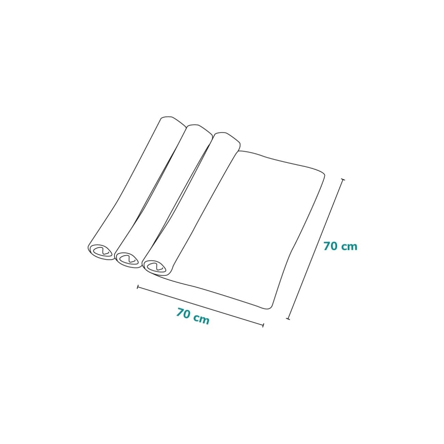 Lionelo - 3 gab. bambusa autiņu komplekts BAMBOO SET 70x70 cm Dot