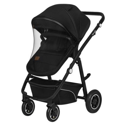 Lionelo - 3-in-1 kombinētie rati BIANKA Melnais onikss
