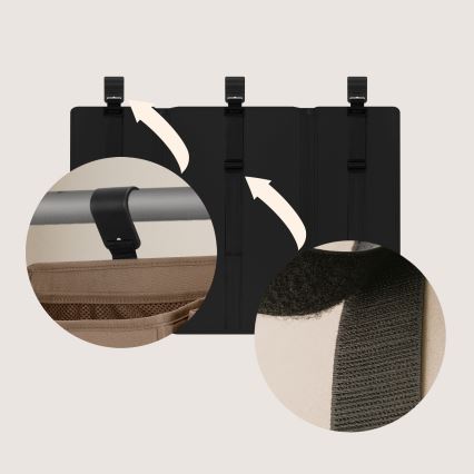 Lionelo - 3 vienā gultiņas organizators SIDEPOCKET, melns