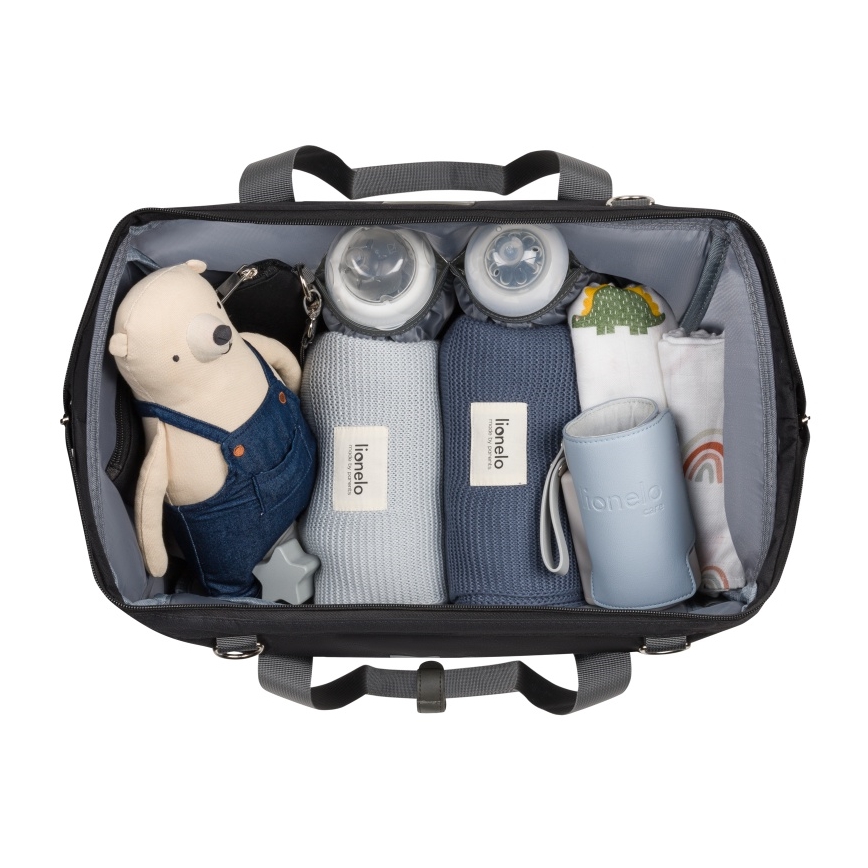 Lionelo - Autiņu soma ratiem IDA Melnais Onikss