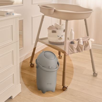 Lionelo - Autiņu tvertne PUREBIN 10 l pelēka