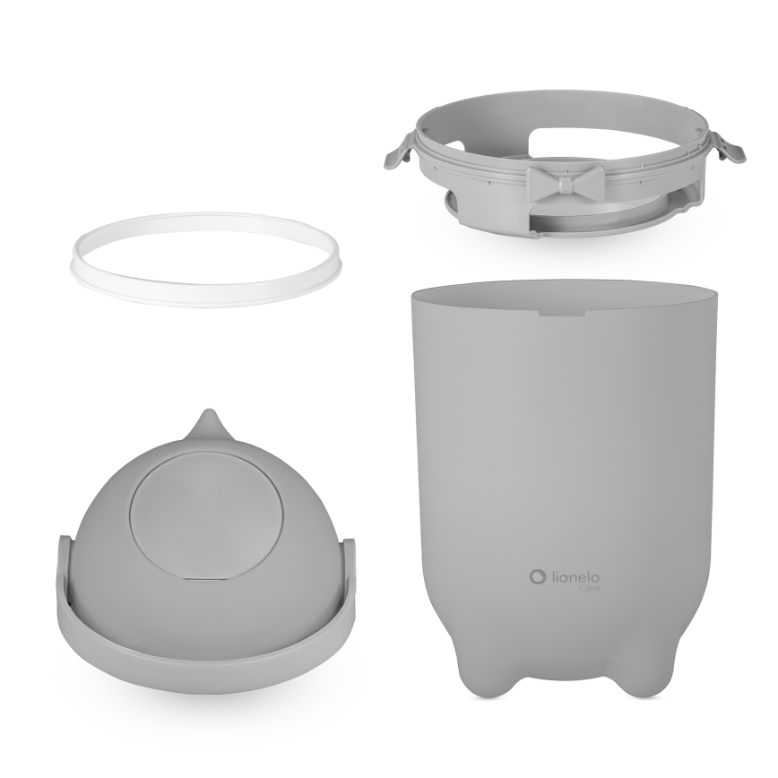 Lionelo - Autiņu tvertne PUREBIN 10 l pelēka