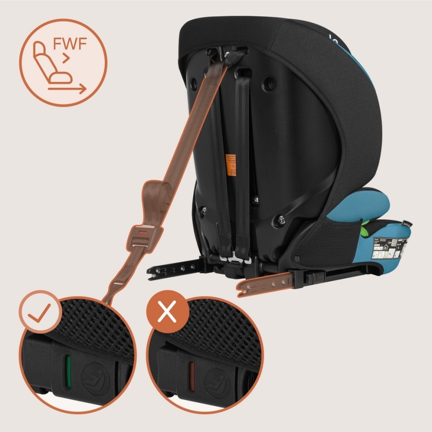 Lionelo - Auto sēdeklis LEVI FIX i-Size 76-150 cm kobalta zils