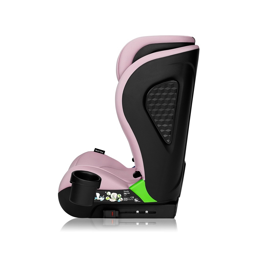 Lionelo - auto sēdeklis NEAL i-Size 100-150 cm rozā-lillā