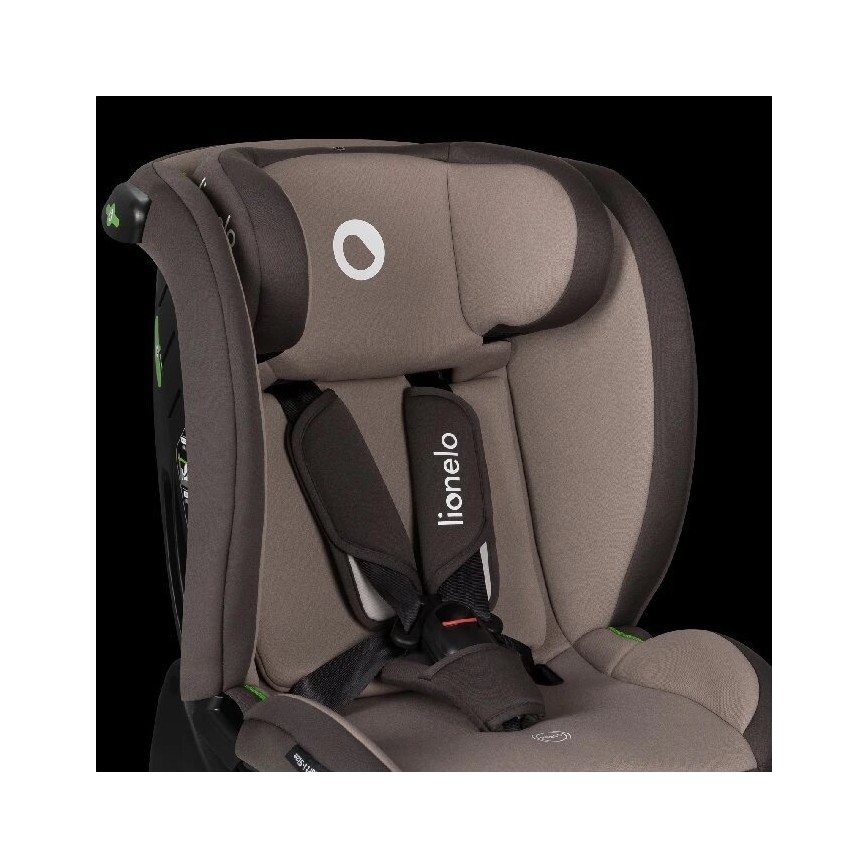 Lionelo - Autokrēsliņš AART i-Izmērs 40-150 cm brūna/krēmkrāsa